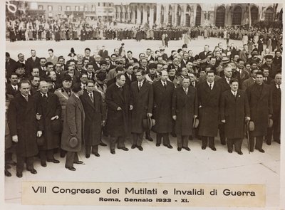 "VIII Congresso de Maimed e Inválidos de Guerra - Roma, Janeiro 1933 - 11" (foto a p/b) de Romolo del Papa