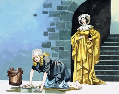 Uma reunião feliz, de "A lenda de Gudrun de Ron Embleton
