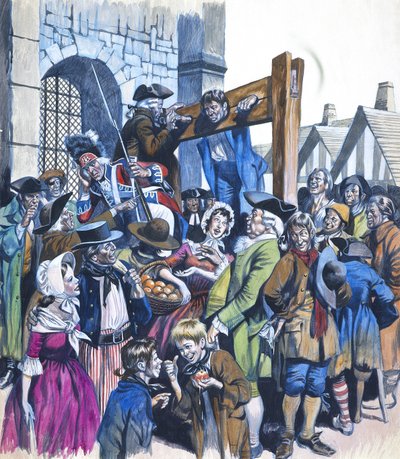 Daniel Defoe (1660-1731) (guache sobre papel) de Ron Embleton