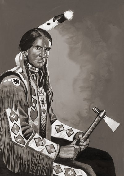 Coruja cinzenta (guache sobre papel) de Ron Embleton