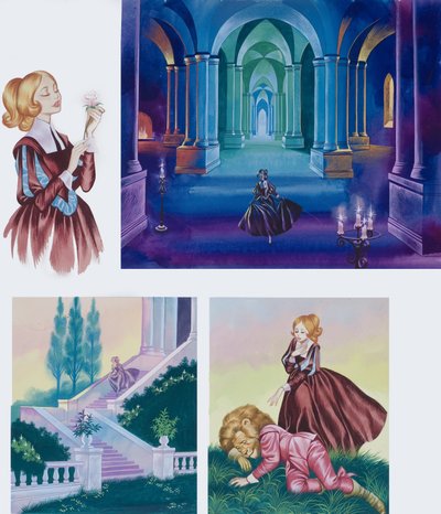Ilustrações para A Bela e o Monstro de Ron Embleton