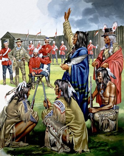 Índios e soldados americanos de Ron Embleton