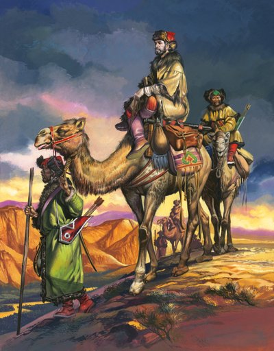 Marco Polo atravessa os desertos persas de Ron Embleton