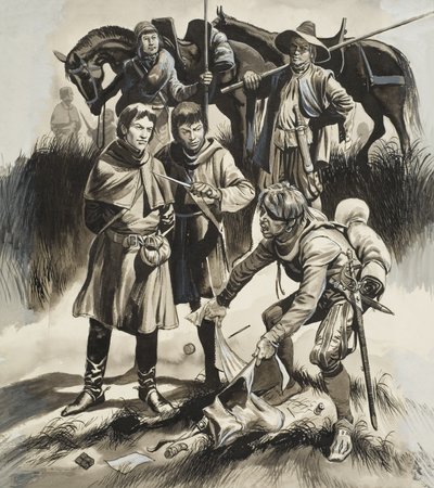 Papel-moeda (guache sobre papel) de Ron Embleton