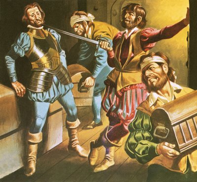 Piratas a trabalhar de Ron Embleton