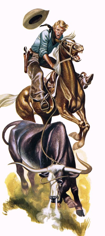 Cowboy texano a trabalhar de Ron Embleton