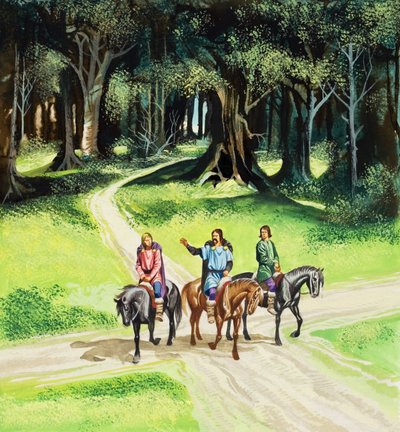 As maçãs mágicas (guache sobre papel) de Ron Embleton