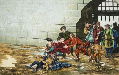 O Sargento de Armas (guache sobre papel) de Ron Embleton