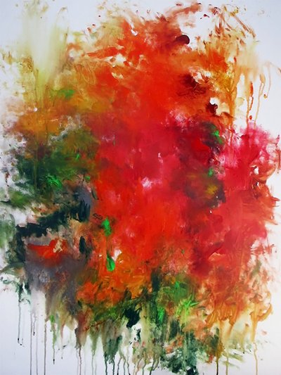 Explosão de cores abstrata de Ron Halfant