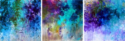 Fluxo abstrato vibrante de Ron Halfant