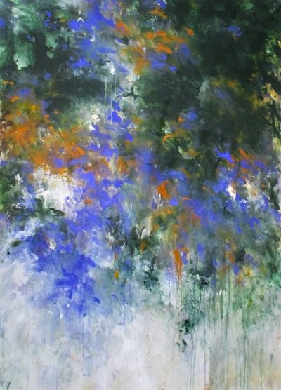 Jardim abstrato vibrante de Ron Halfant