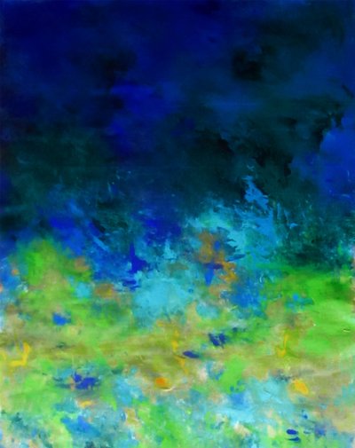 Paisagem abstrata vibrante de Ron Halfant