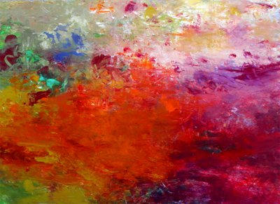 Abstrato vibrante e ardente de Ron Halfant