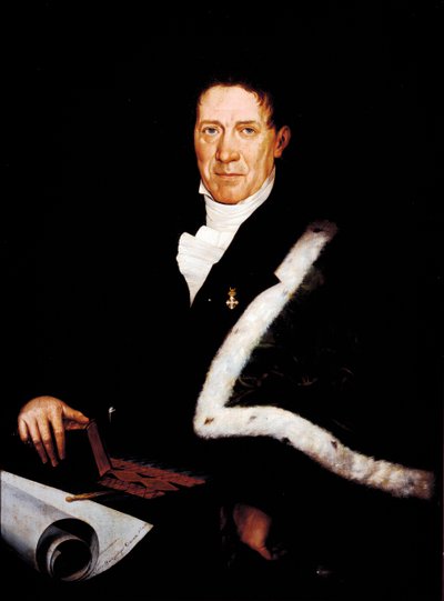 Retrato do arquiteto Carlo Barabino (1768-1835) Pintura de Rosa Bacigalupo Carrera (século XIX) Genes do século XIX, Galleria d