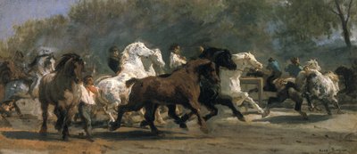 Estudo para o mercado de cavalos, 1852-54 de Rosa Bonheur