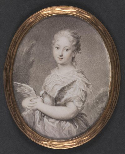 Castidade. Uma jovem com uma pomba de Rosalba Carriera