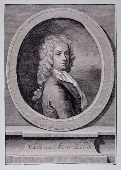 Retrato de Antonio Maria Zanetti, cartoonista italiano (Gravura de Rosalba Giovanna (after) Carriera