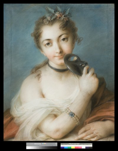 Retrato de uma mulher com máscara, c.1720-30 de Rosalba Giovanna Carriera