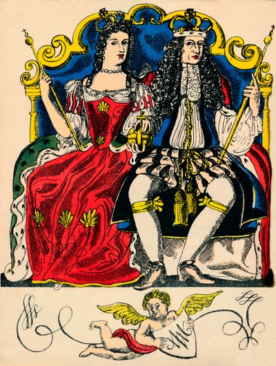 Guilherme III e Maria II, rei e rainha da Grã-Bretanha e Irlanda de 1688, 1932 de Rosalind Thornycroft