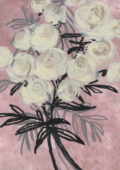 Rosas Brancas Abstratas de Rosana Laiz Blursbyai
