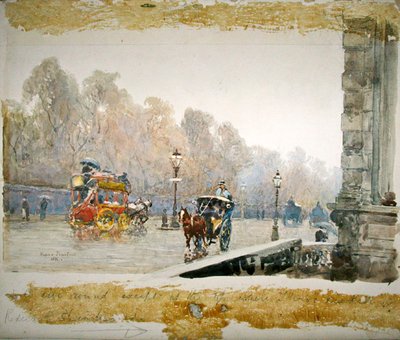 Grosvenor Place em um dia molhado de Rose Maynard Barton
