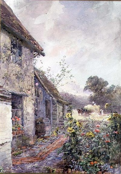 O Haycart aproxima-se (aguarela) de Rose Maynard Barton
