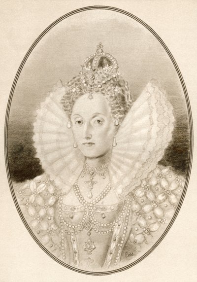 Elizabeth I, também conhecida como The Virgin Queen, Gloriana ou Good Queen Bess, de Living Biography of Famous Rules. de Ross Gordon