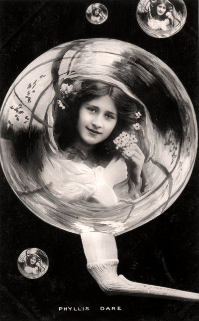 Phyllis Dare 1890-1975, atriz inglesa, 1907. de Rotary Photo