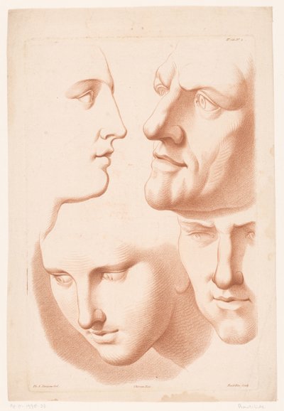 Cabeças de homem e mulher
Princípios de desenho da natureza, parte dois (título da série)
IIe Cahier de Principes du Dessin d