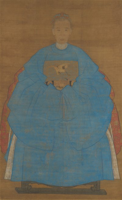 Retrato de uma Velha Senhora, datado de xinyou 1561 ou 1621. de Ruan Zude