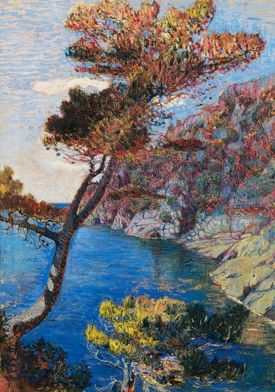 Portofino, de Rubaldo Merello (1872-1922), óleo sobre tela, 60x46 cm. Itália, século XX. de Rubaldo Merello