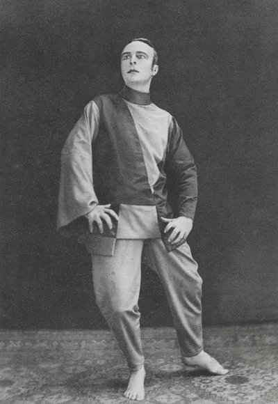 Rudolf von Laban, bailarino austríaco (fotografia a preto e branco) de Ruben Sobol