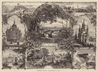 Cenas de Wiesbaden, Alemanha (gravura) de Rudolf (after) Cronau
