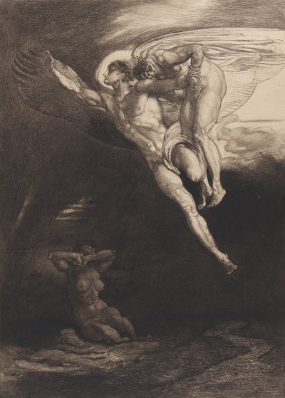 Lúcifer carrega Caim para o espaço finito, de Eight Etchings on Byron
