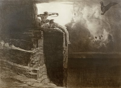 A libertação de Prometeu (gravura) de Rudolf Jettmar