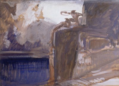 O lançamento de Prometheus (óleo no cartão) de Rudolf Jettmar