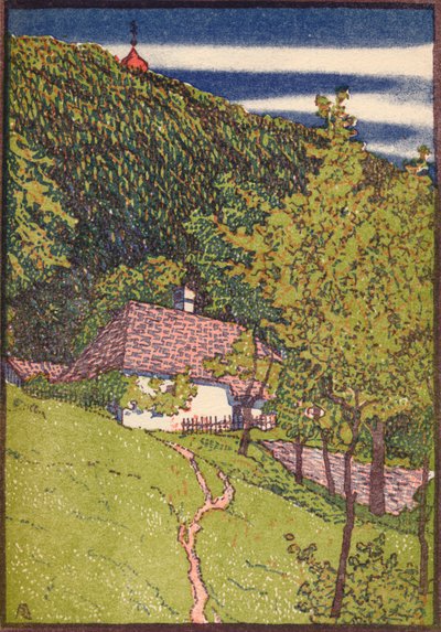 Gravura em madeira colorida, c1910 de Rudolf Junk