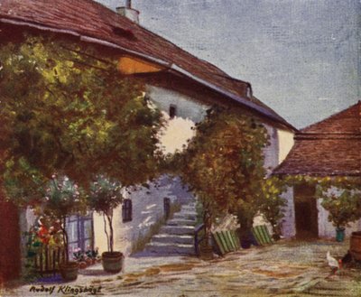 Casa em Heiligenstadt onde viveu Beethoven (lito colorido) de Rudolf Klingsbogl