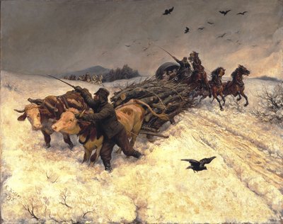 Passeio de trenó de Rudolf Koller