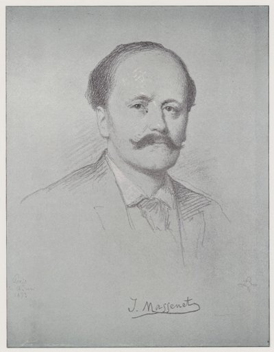 Jules Emile Frederic Massenet (litho) de Rudolf Lehmann