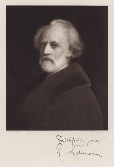 Rudolf Lehmann, Auto-retrato (litho) de Rudolf Lehmann