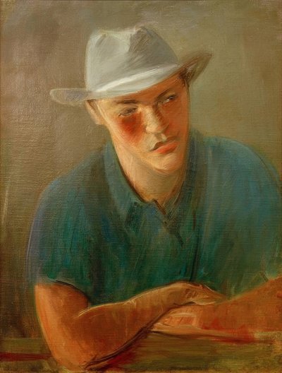 Retrato de um homem com chapéu de Rudolf Levy