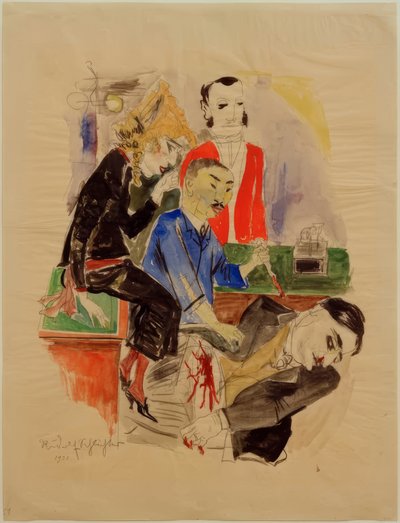 "Câmara escura I". Desenho da capa de Rudolf Schlichter