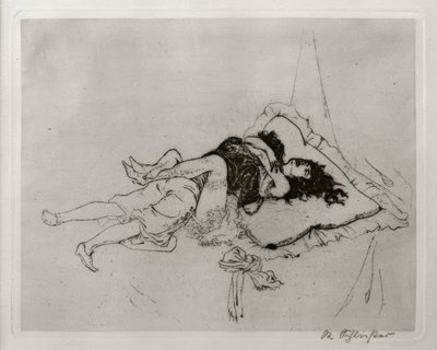 Liebesszene im Zelt von Rudolf Schlichter