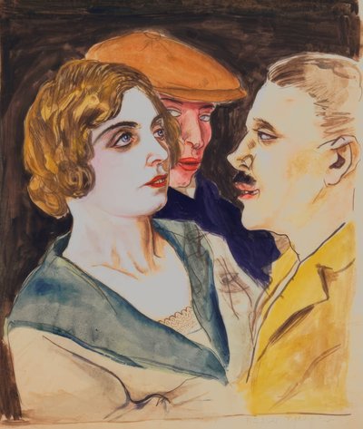 Casal de dançarinos e espectadores de Rudolf Schlichter