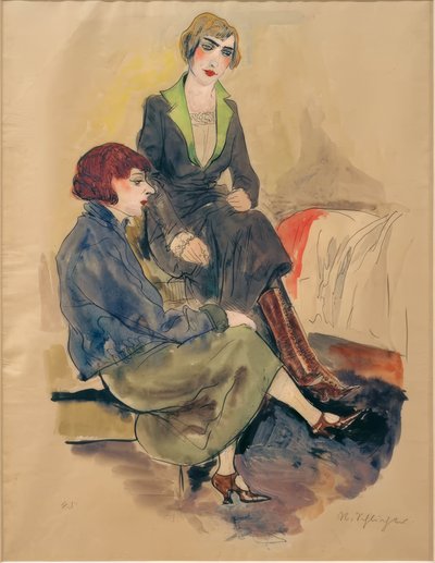Duas mulheres sentadas de Rudolf Schlichter