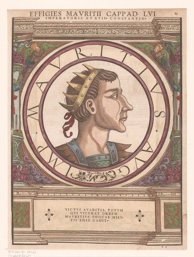 Retrato das Maurícias Capadócio em moldura arquitectónica de Rudolf Wyssenbach