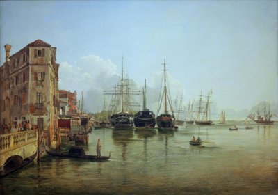 Vista da Strada Nuova contra a Giardini Publici na veia de Rudolf von Alt