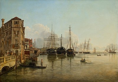 Vista da Strada Nuova [atualmente Via Garibaldi] em direção aos Giardini Pubblici em Veneza de Rudolf von Alt