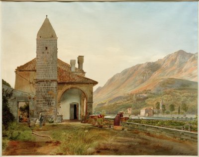 O mosteiro franciscano no vale Ombla, perto de Ragusa de Rudolf von Alt